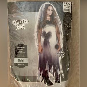 Graveyard Bride Halloween Costume - Child Size Medium (8-10), 2-Piece Set